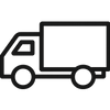 create symbol of delivery truck with no background in png format